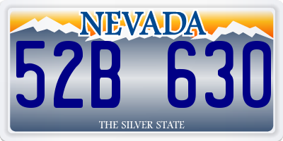 NV license plate 52B630
