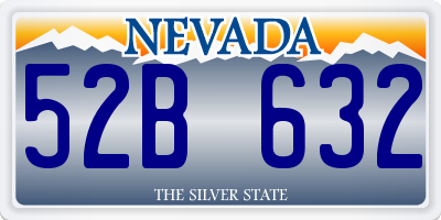 NV license plate 52B632