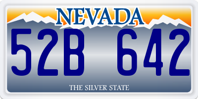 NV license plate 52B642