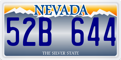 NV license plate 52B644