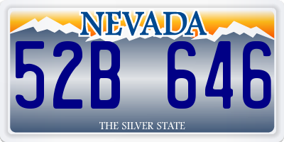 NV license plate 52B646