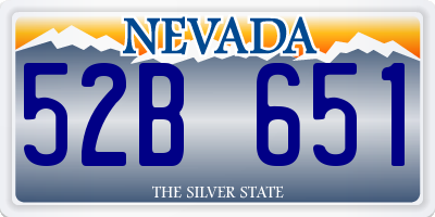 NV license plate 52B651