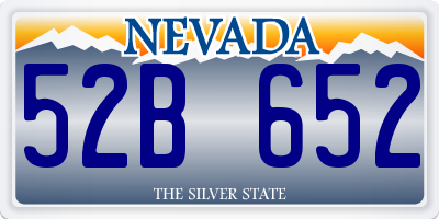 NV license plate 52B652