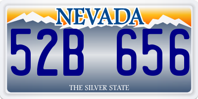NV license plate 52B656