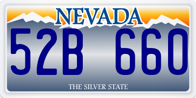 NV license plate 52B660
