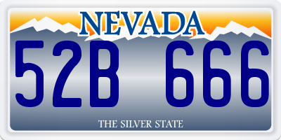 NV license plate 52B666