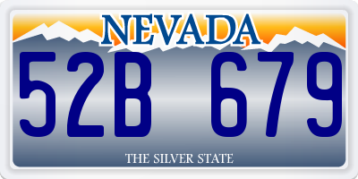 NV license plate 52B679
