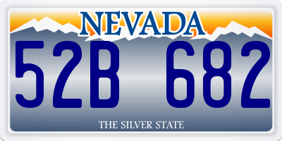 NV license plate 52B682