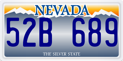 NV license plate 52B689