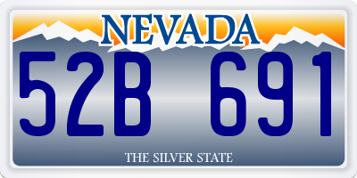 NV license plate 52B691