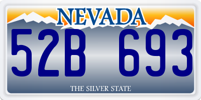 NV license plate 52B693