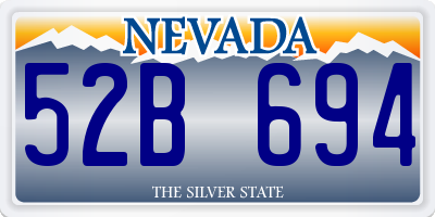 NV license plate 52B694