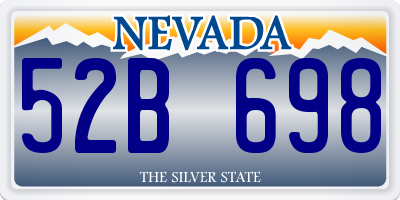NV license plate 52B698