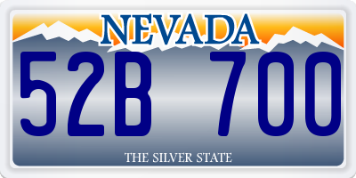 NV license plate 52B700