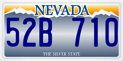 NV license plate 52B710