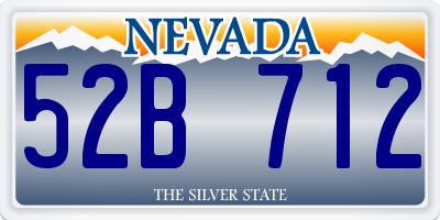 NV license plate 52B712