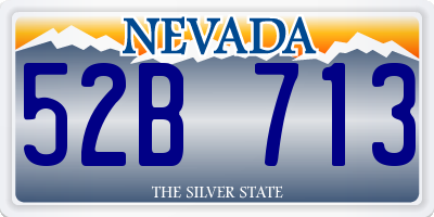 NV license plate 52B713