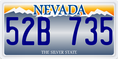 NV license plate 52B735