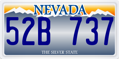 NV license plate 52B737