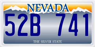 NV license plate 52B741