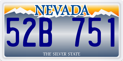 NV license plate 52B751