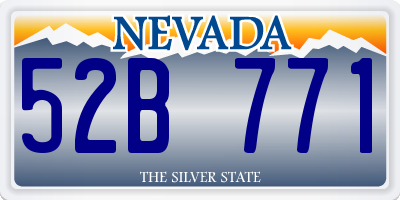 NV license plate 52B771