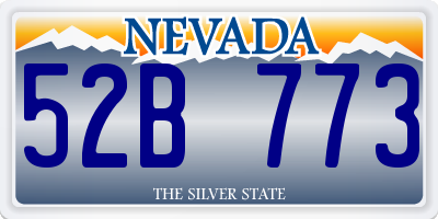 NV license plate 52B773