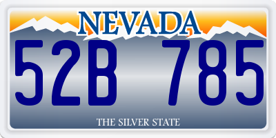 NV license plate 52B785