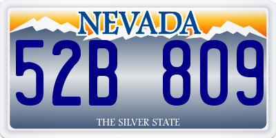 NV license plate 52B809