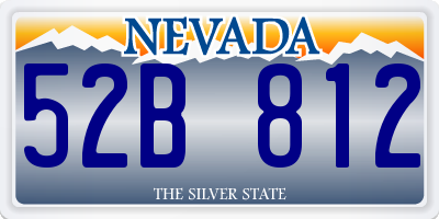 NV license plate 52B812