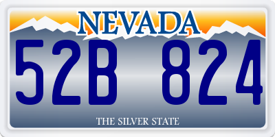 NV license plate 52B824