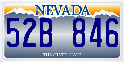 NV license plate 52B846