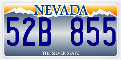 NV license plate 52B855