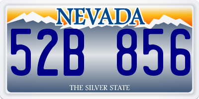 NV license plate 52B856