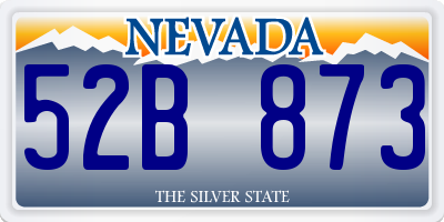 NV license plate 52B873