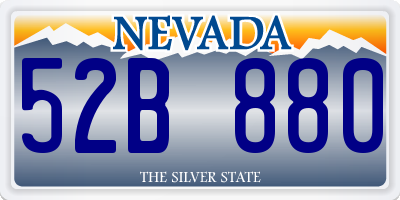 NV license plate 52B880