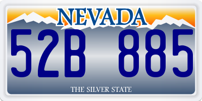 NV license plate 52B885
