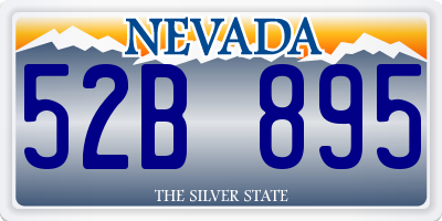 NV license plate 52B895