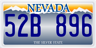 NV license plate 52B896