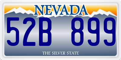 NV license plate 52B899