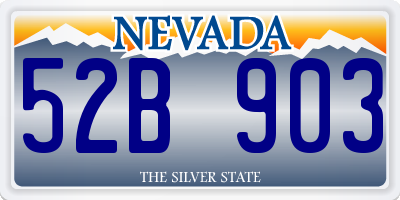 NV license plate 52B903