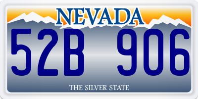 NV license plate 52B906