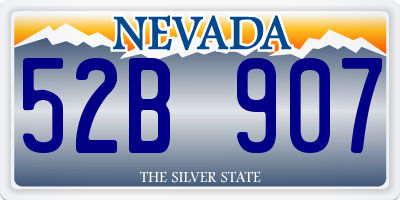 NV license plate 52B907