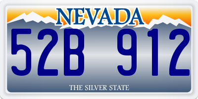 NV license plate 52B912