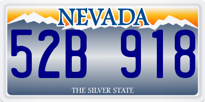 NV license plate 52B918