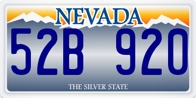 NV license plate 52B920