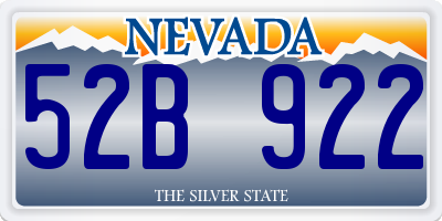 NV license plate 52B922