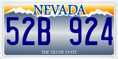 NV license plate 52B924
