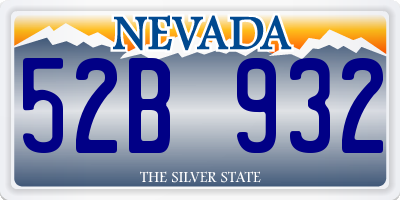 NV license plate 52B932