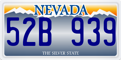 NV license plate 52B939